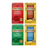 Twinings variety pack box showing four black tea flavors for versatility