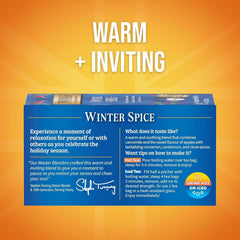 Twinings Winter Spice Tea apple-cinnamon aroma, inviting warmth and comfort.