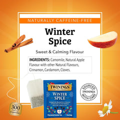 Twinings Winter Spice Tea spices cardamom cloves, fragrant notes in every cup.