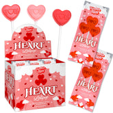 Twinkle Bites heart shaped lollipops in a 50 pack display for gifting