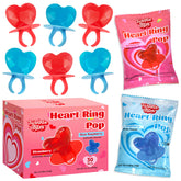 Twinkle Bites Valentine ring candy with heart design, ideal for party favors.