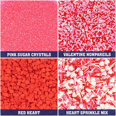 Twisweet red pink white nonpareils elevate cupcakes with shimmer
