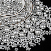 Twisweet Silver Pearl Rods bottle for elegant cake decorating and long-lasting shine.