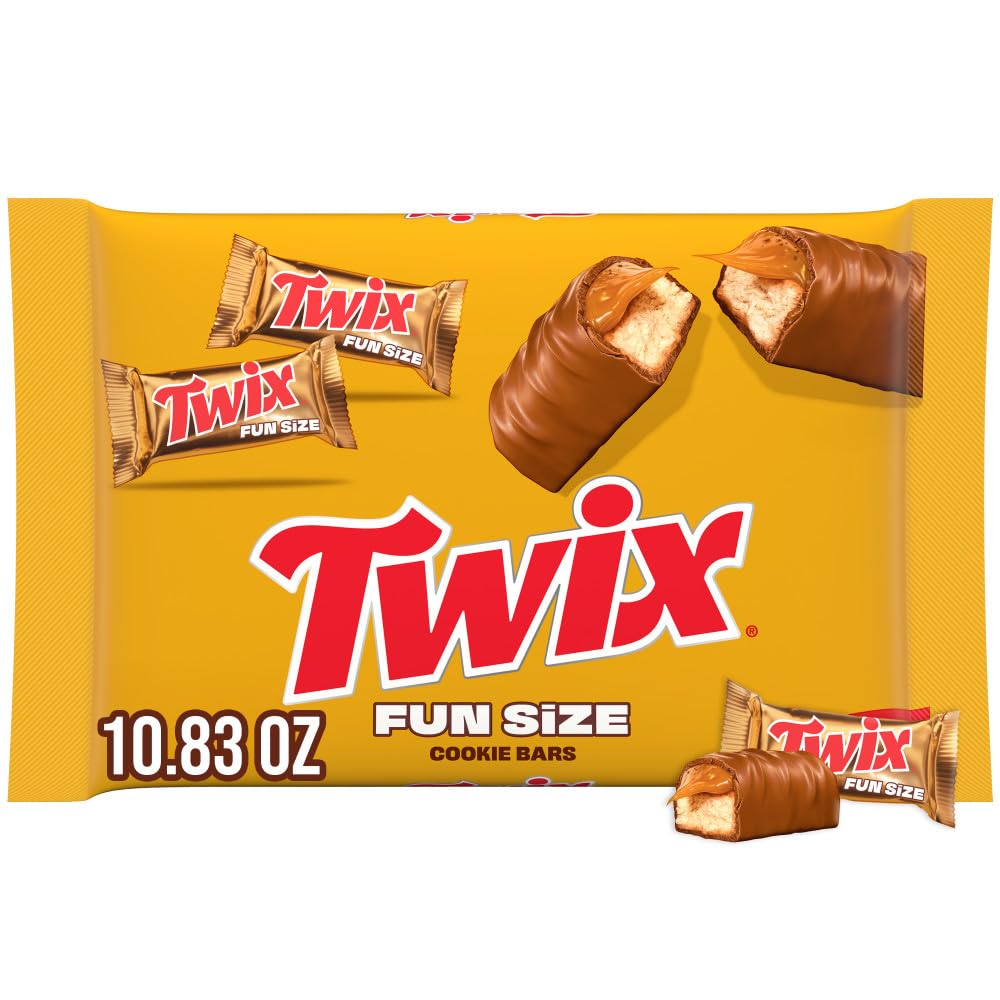 Twix Fun Size bag front view, ideal for party snacks.