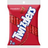 Twizzlers Twists Strawberry Candy bag on display, ideal for sharing at gatherings.