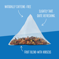 Two Leaves and a Bud compostable tea sachets highlight eco-friendly packaging.