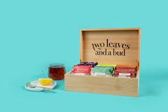 Two Leaves and a Bud whole-leaf sachets closeup emphasizes fuller flavor infusion