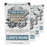 Two River Lion's Mane broth being poured to savor rich umami.