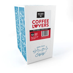 Two Rivers Coffee 52-count pod pack for shared households.