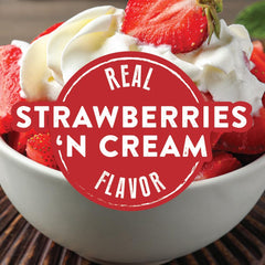 Two Rivers Coffee Strawberries N Cream aroma steam enhancing a cozy morning ritual.