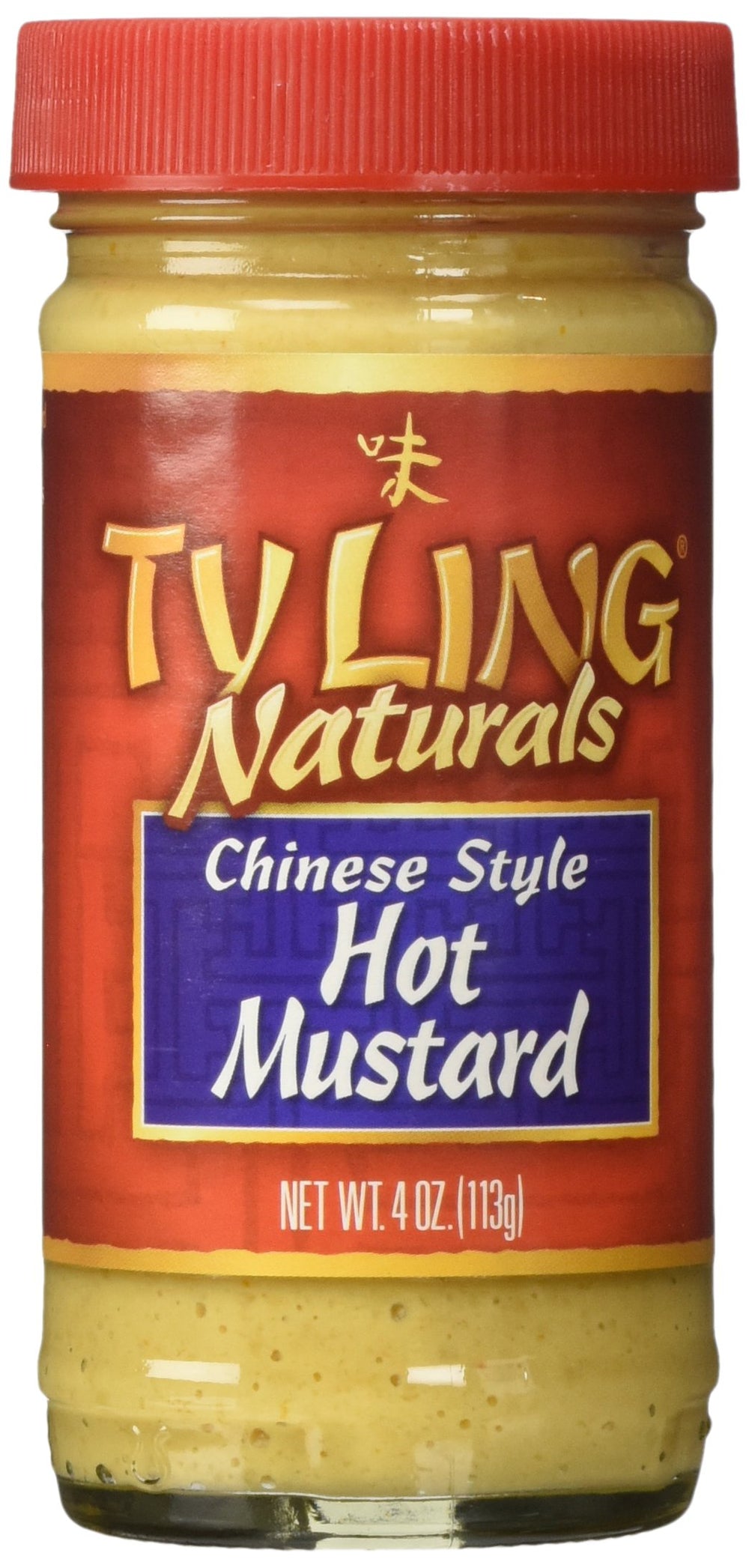Ty Ling Mustard Chinese Hot 4 oz jar, front view for authentic flavor.