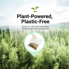 TZTZBOM Biodegradable tea bags in eco-friendly packaging for a cleaner brew.