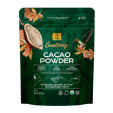 U Chocolate Organic Cacao Powder bag front, fresh from the Peruvian Amazon.