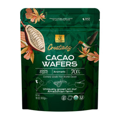 U Organic Dark Chocolate Melting Wafers in packaging, ideal for assured quality and easy storage.