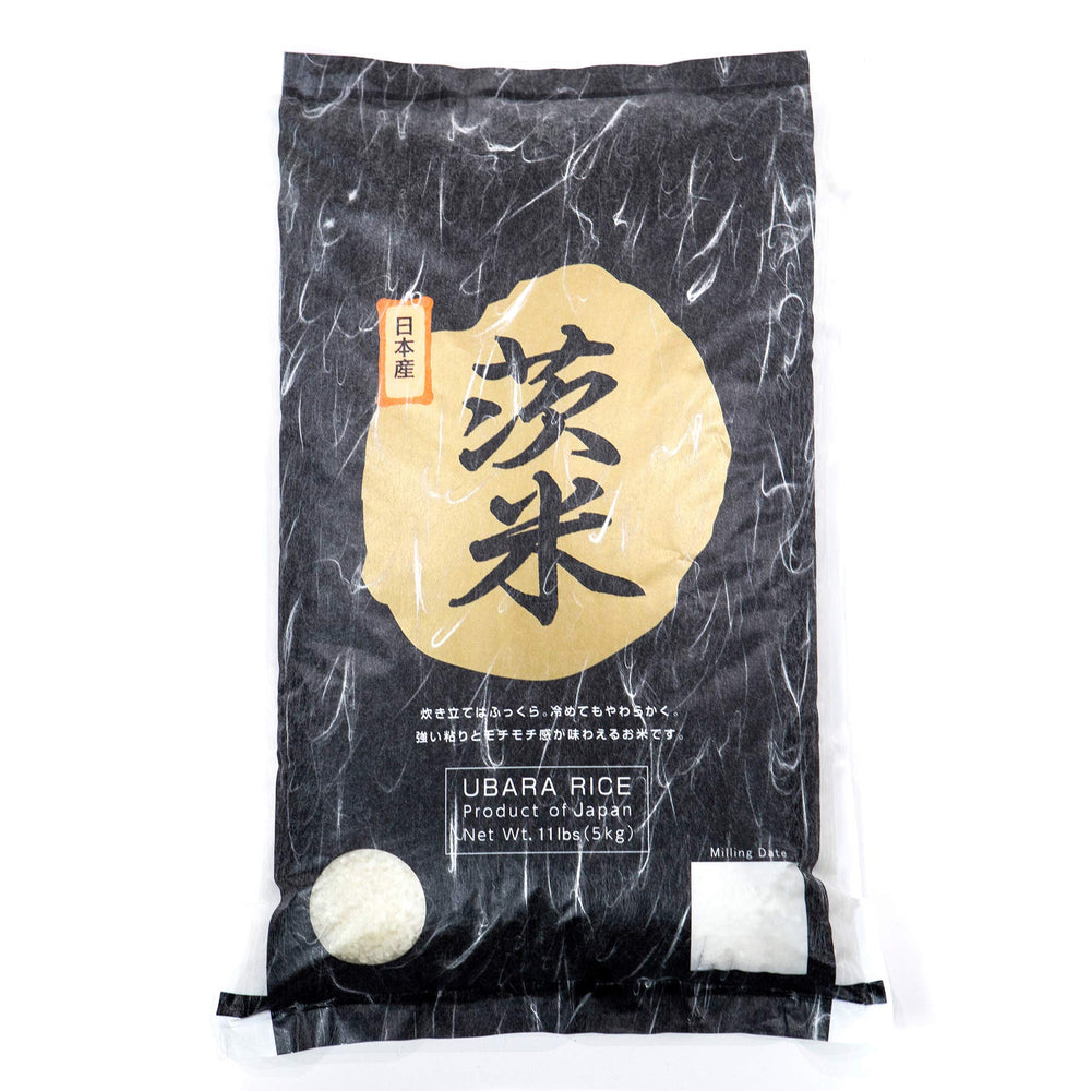 UBARA RICE packaging showcases premium quality for gifting and storage.