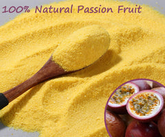 ULTHMOK passion fruit powder being poured into a bowl for quick use