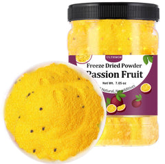 ULTHMOK Premium Freeze Dried Passion Fruit Powder package front showing natural ingredients quality