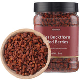ULTHMOK sea buckthorn berries in an airtight jar for fresh flavor and aroma.