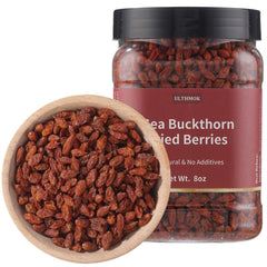 ULTHMOK sea buckthorn berries in an airtight jar for fresh flavor and aroma.
