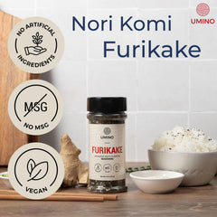 US-made batch label on Umino Furikake emphasizes small-batch quality