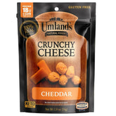 Umland's Crunchy Cheese cheddar bag shows real Wisconsin cheddar and a bold crunch.