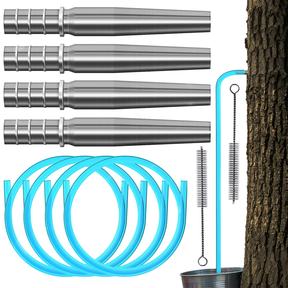 UMONIE Maple Syrup Kit spiles close-up, durable stainless steel for reliable harvest