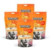 Unbound Snacks Toasted Churro Walnuts pack-front highlight premium protein snack