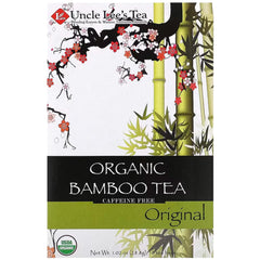 Uncle Lee's Tea Bamboo Original packaging shows 18 organic bags for a caffeine-free ritual