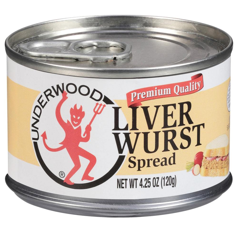 Underwood Liverwurst Spread packaging viewed, convenient for on-the-go snacking.
