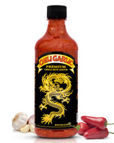 Underwood Ranches Dragon Chili Garlic bottle pour for easy, mess-free dispense