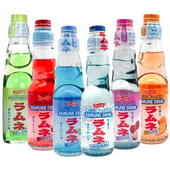 UNHA'S Ramune bottle opening with marble seal, a playful fizzy moment.