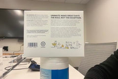 Unicity Unimate Lemon Ginger stick pack dispense view for quick preparation.