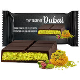 UNIQBITE Dark Dubai chocolate bar with pistachio cream for indulgent snacking