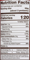 Unique Snacks Extra Dark Splits Pretzels original split-open close-up for distinctive bite.