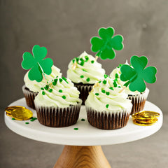 Unpretentious Shamrock Sprinkles decorate cupcakes with instant holiday flair.