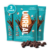 UNREAL packshot showcasing a convenient vegan snack option.