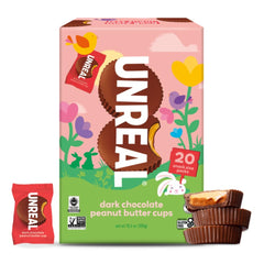 UNREAL dark chocolate Easter peanut butter cups box ideal for gifting