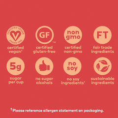 UNREAL dark chocolate peanut butter cups ingredients highlight non-GMO vegan list