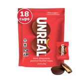 UNREAL dark chocolate peanut butter cups in value bag for on-the-go snacking