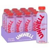 Unwell Hydration blackberry acai bottle for refreshing hydration and focus.
