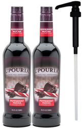 Upouria Peppermint Mocha syrup bottle 750ml boosts coffee flavor
