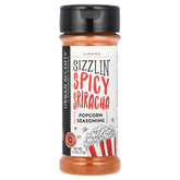 Urban Accents Sizzlin' Spicy Sriracha Popcorn Seasoning packaging boosts bold flavor.