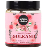 Urban Platter Gulkand jar closeup showing premium rose preserve for desserts