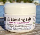 Urban ReLeaf Blessing Salt jar front showing Dead Sea salt for sacred ceremonies.