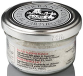 Urbani White Truffle Salt jar label showing real truffle pieces for premium finishing.
