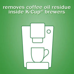 Urnex Keurig-compatible descaling steps image showing simple two-step maintenance.