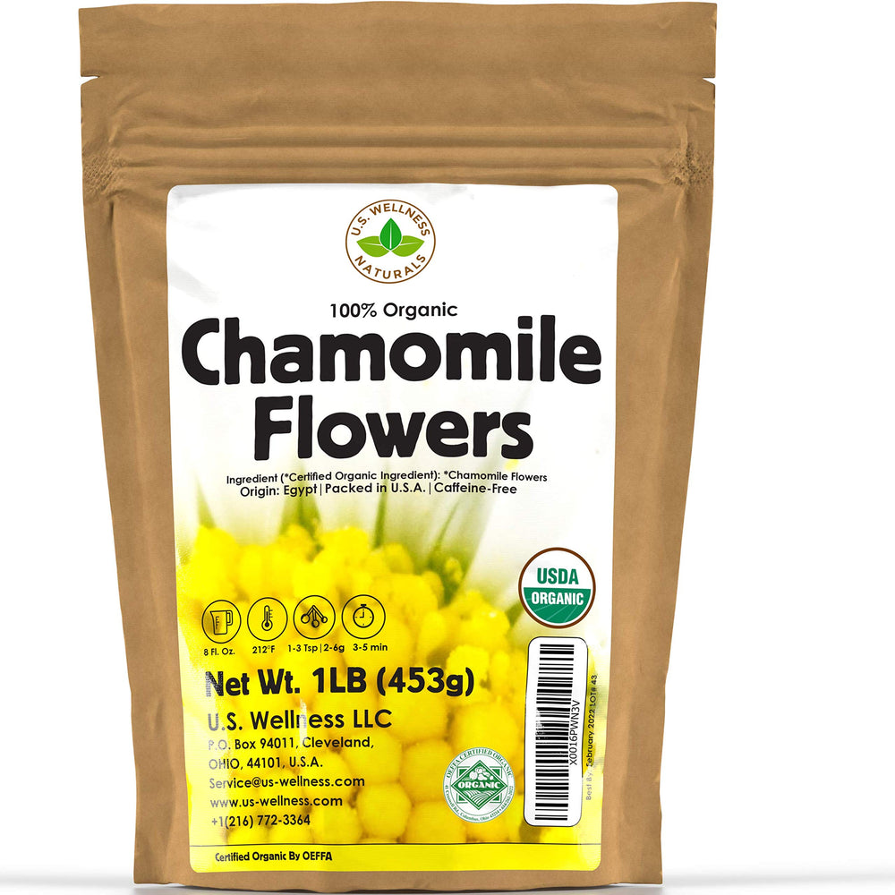 US Wellness Naturals chamomile tea flowers in bulk for aromatic brews