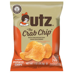 Utz Crab Chips on-the-go packaging ideal for travel and busy days.