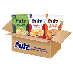 Utz Custom Bundle Pick3 Family Size box for convenient party snack planning.