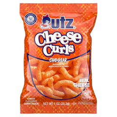 Utz Gluten-free cheddar curls, baked without hydrogenated oils.